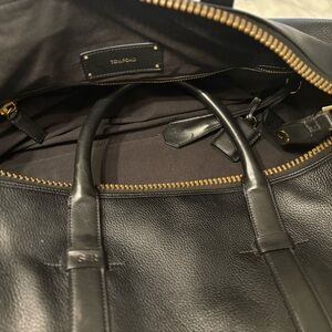 Tom Ford Black Buckley Leather Duffel Bag